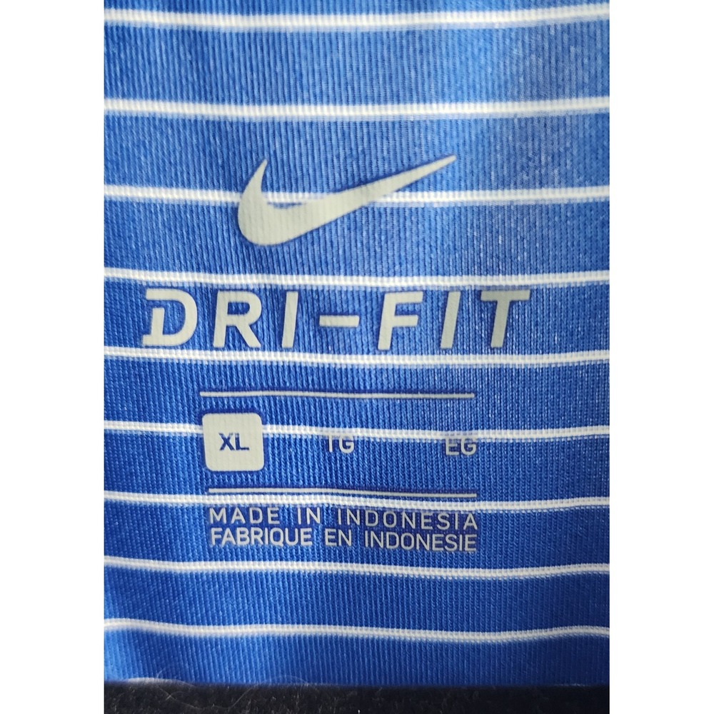 Nike Duke University Dri-FIT Polo Shirt Men's XL Blue Striped Golf - Picture 5 of 9